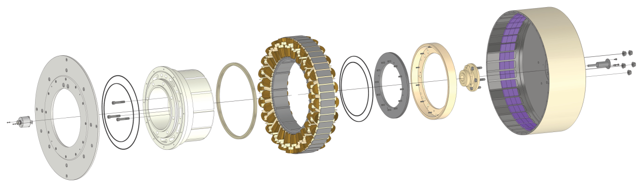 CAD-Explosionszeichnung der Prototypmaschine